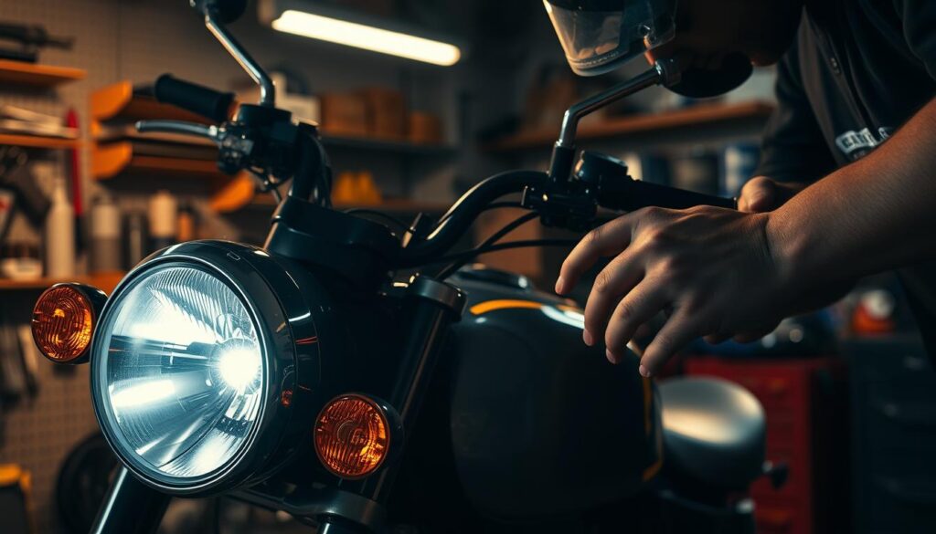 Memperbaiki Lampu dan Sinyal Sepeda Motor Memperbaiki Lampu dan Sinyal Sepeda Motor